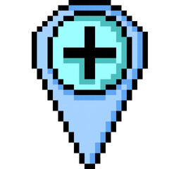 Pin, Plus, Pixelart, Add, Position Collection Set. 