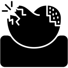 Dental Caries Icon. Plaque Dirty Tooth Symbol Stock Illustration. Vector Solid Icons For UI Web Design And Presentation