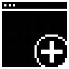 Obraz premium Web, Internet, Pixelart, Add, Website Collection Set. 