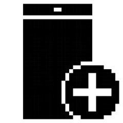 Obraz premium Phone, Plus, Pixelartadd, Smartphone Collection Set. 