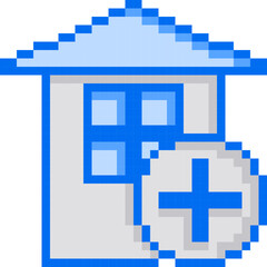 Obraz premium House, Rent, Pixelart, Add, Home Collection Set. 