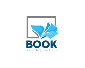 abstract paper book logo icon symbol design template illustration inspiration