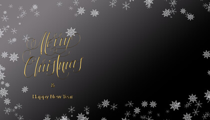 Fototapeta na wymiar Happy New Year and Merry Christmas! Can be used as a postcard, internet banner or flyer. Illustration has space for text , copy space.