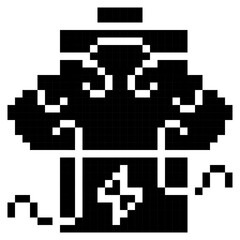 Ai Battery, Cloud, Charge, Pixelart Art, Network Collection Set. 