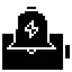 Obraz premium Alarm, Charge, Pixelart Art, Notification, Warnning Collection Set. 