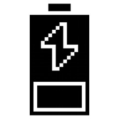 Battery, Charge, Pixelart Art, Electric, Power Collection Set. 