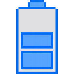 Battery, Charge, Pixelart Art, Power, Level Collection Set. 