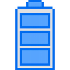 Full, Charge, Pixelart Art, Battery, Power Collection Set. 