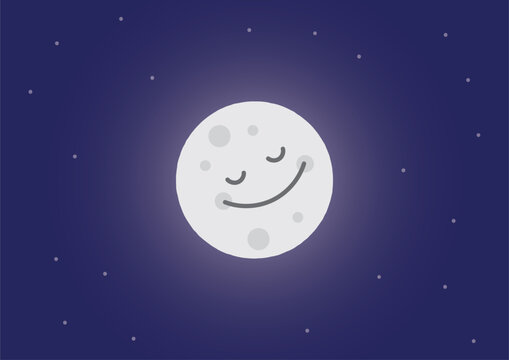 moon in the night background design