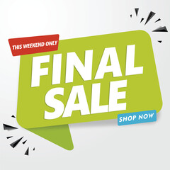 final sale banner template design.modern background.