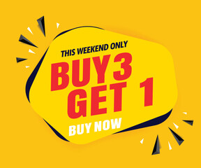 Buy get free banner template yellow color