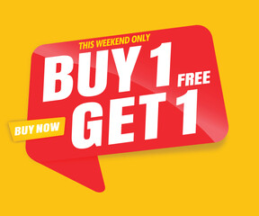 Buy get free banner template yellow color