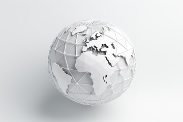 3D earth map  minimalist.