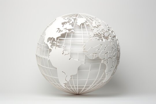3D earth map  minimalist.