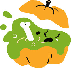 Halloween pumpkin with magic soup