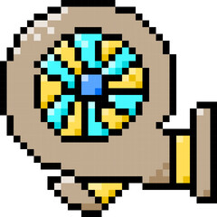 Turbo, Car, Pixelart Art, Machine, Motor Collection Set. 