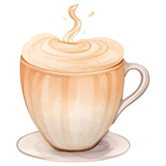 Single Cup with cappuccino coffee illustration