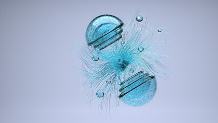 abstract glass 3d rendered illustration