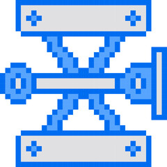 Fototapeta premium Jack, Car, Pixelart Art, Machine, Up Down Collection Set. 