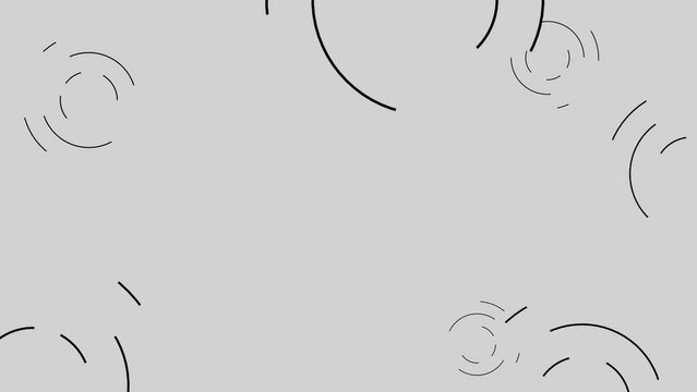 Gray white circles spinning on background. Business presentation abstract transition modern minimalist illustration video