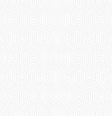 Geometric abstract vector light hexagonal seamless background. Geometric modern ornament. Seamless modern pattern