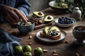 Crop cook preparing healthy breakfast