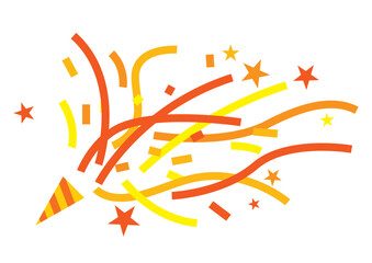 パーティクラッカーの明るくて賑やかなイメージ