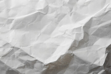 White Crumpled Paper Texture, Wrinkled Paper Texture