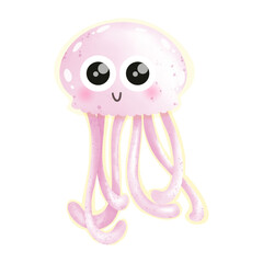 sweet pink  jellyfish 