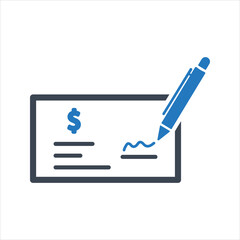 Bank Cheque Icon