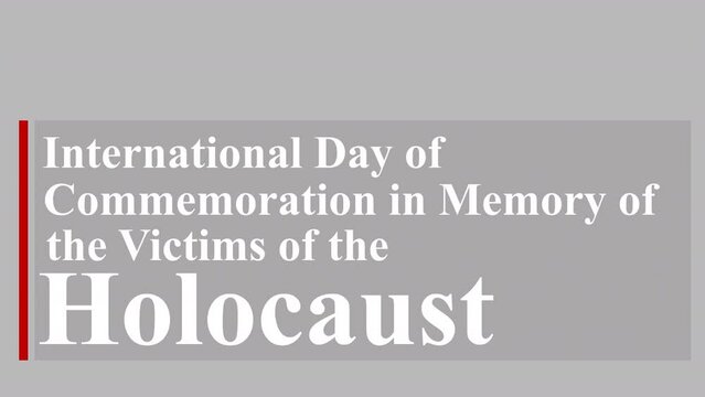 International Day of Commemoration in Memory of the Victims of the Holocaust - News comp Lower third - HD - Alpha