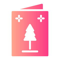 christmas card gradient icon