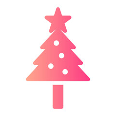 christmas tree gradient icon