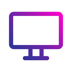 computer screen line icon