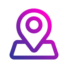maps and location line icon