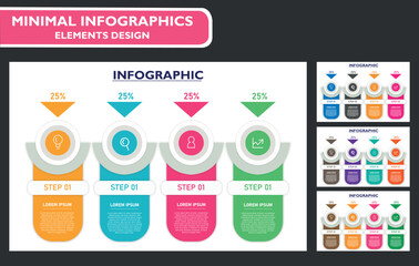 set of colorful infographic