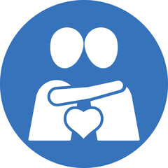 Heart, hug, support icon