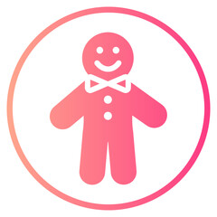 gingerbread man gradient icon