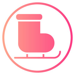 ice skate gradient icon