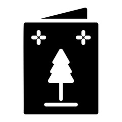 christmas card glyph icon