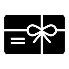 gift card glyph icon