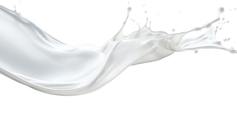 photorealistic image of a splash of milk. splash of white milk, cream with drops and splashes.