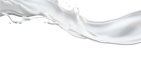 photorealistic image of a splash of milk. splash of white milk, cream with drops and splashes. - obrazy, fototapety, plakaty