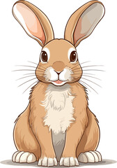 Eastern Cottontail Rabbit Illustration 