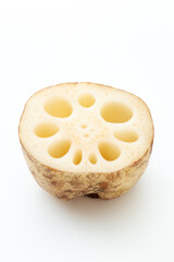 白背景にレンコン