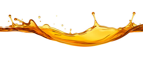 photorealistic image of a splash of oil, apple juice juice. transparent splash with drops and splashes. - obrazy, fototapety, plakaty