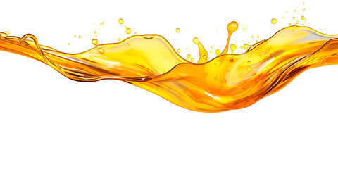 photorealistic image of a splash of oil, apple juice juice. transparent splash with drops and splashes. - obrazy, fototapety, plakaty