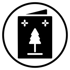 christmas card glyph icon