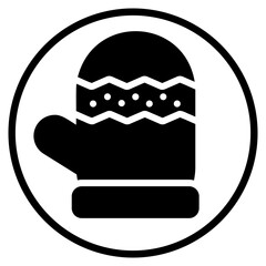 glove glyph icon