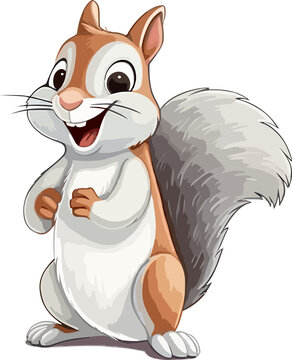 Gray Squirrel Illustration 